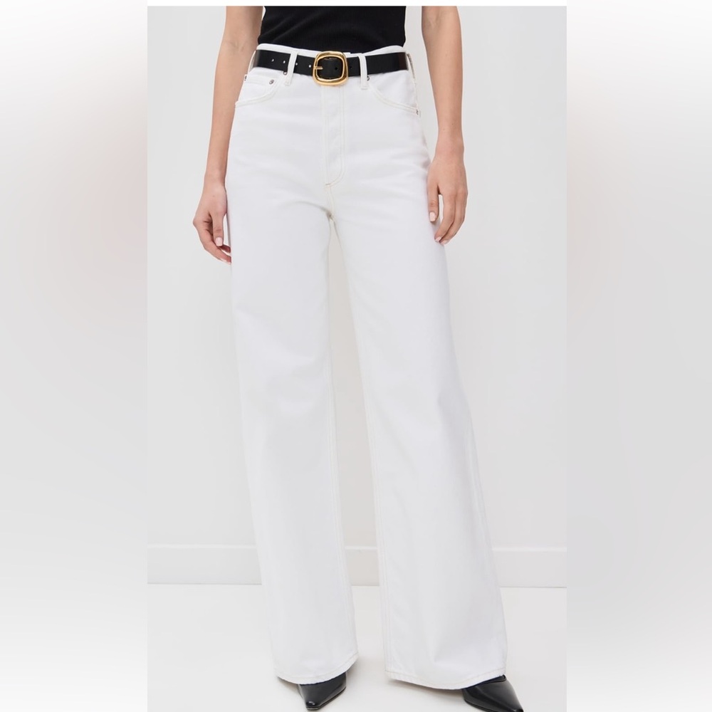 NWT AGOLDE Dame high rise wide leg Jean